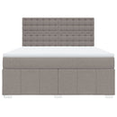 vidaXL tópszínű szövet rugós ágy matraccal 180 x 200 cm