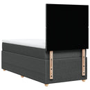 vidaXL sötétszürke szövet rugós ágy matraccal 80 x 200 cm