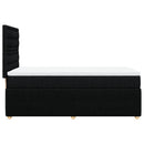 vidaXL fekete szövet rugós ágy matraccal 90x190 cm