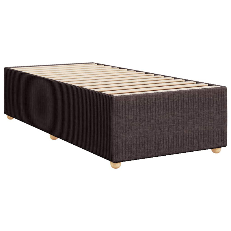 vidaXL sötétbarna szövet rugós ágy matraccal 100 x 200 cm