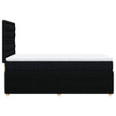 vidaXL fekete szövet rugós ágy matraccal 100 x 200 cm