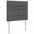 vidaXL sötétszürke szövet rugós ágy matraccal 120 x 190 cm