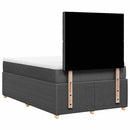 vidaXL sötétszürke szövet rugós ágy matraccal 120 x 200 cm