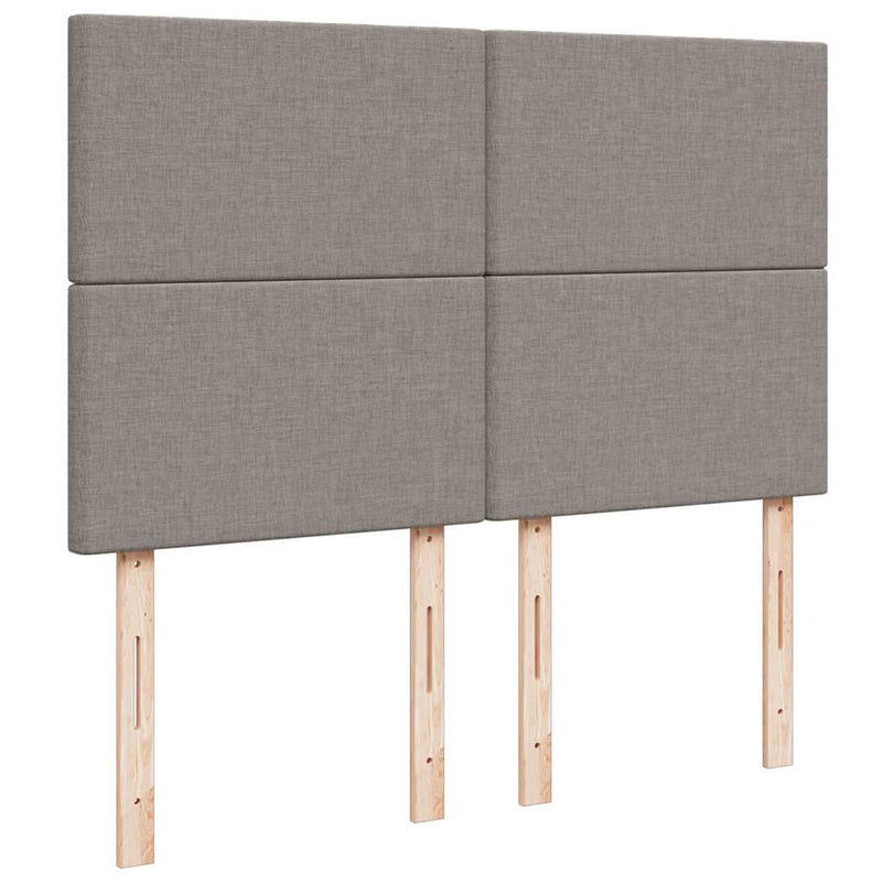 vidaXL tópszínű szövet rugós ágy matraccal 140 x 190 cm