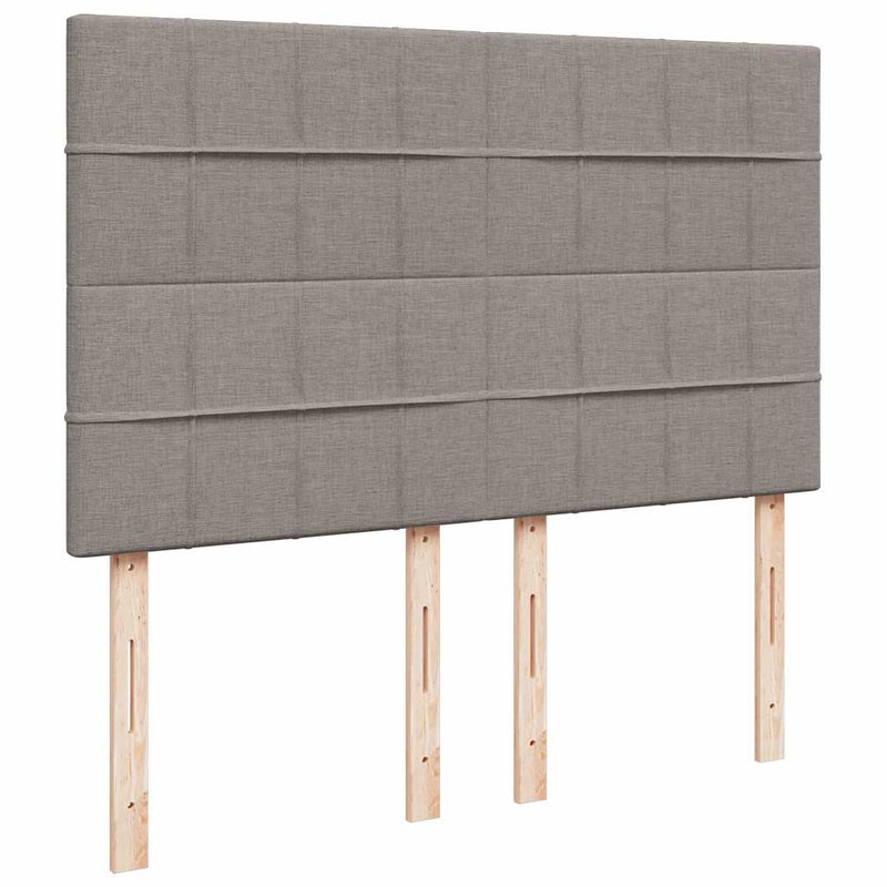 vidaXL tópszínű szövet rugós ágy matraccal 140 x 190 cm
