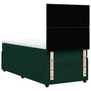 vidaXL sötétzöld bársony rugós ágy matraccal 80 x 200 cm
