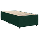 vidaXL sötétzöld bársony rugós ágy matraccal 80 x 200 cm