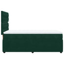vidaXL sötétzöld bársony rugós ágy matraccal 80 x 200 cm
