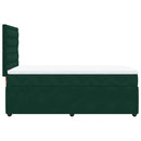 vidaXL sötétzöld bársony rugós ágy matraccal 80 x 200 cm