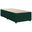 vidaXL sötétzöld bársony rugós ágy matraccal 80 x 200 cm