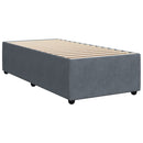 vidaXL sötétszürke bársony rugós ágy matraccal 90 x 200 cm