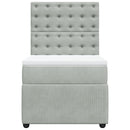 vidaXL világosszürke bársony rugós ágy matraccal 100 x 200 cm