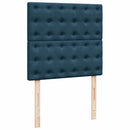 vidaXL sötétkék bársony rugós ágy matraccal 100 x 200 cm
