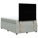 vidaXL világosszürke bársony rugós ágy matraccal 120 x 190 cm