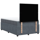 vidaXL sötétszürke bársony rugós ágy matraccal 120 x 200 cm