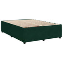 vidaXL sötétzöld bársony rugós ágy matraccal 140x190 cm