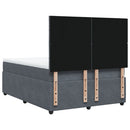 vidaXL sötétszürke bársony rugós ágy matraccal 140x190 cm