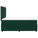 vidaXL sötétzöld bársony rugós ágy matraccal 140x190 cm