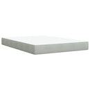 vidaXL világosszürke bársony rugós ágy matraccal 140x190 cm