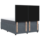 vidaXL sötétszürke bársony rugós ágy matraccal 160x200 cm