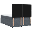 vidaXL sötétszürke bársony rugós ágy matraccal 160x200 cm