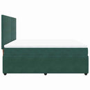 vidaXL sötétzöld bársony rugós ágy matraccal 180x200 cm