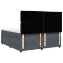 vidaXL sötétszürke bársony rugós ágy matraccal 200x200 cm