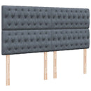 vidaXL sötétszürke bársony rugós ágy matraccal 200x200 cm