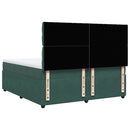 vidaXL sötétzöld bársony rugós ágy matraccal 200x200 cm