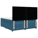 vidaXL sötétkék bársony rugós ágy matraccal 200x200 cm