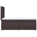 vidaXL sötétbarna szövet rugós ágy matraccal 80 x 200 cm