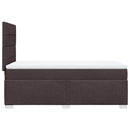 vidaXL sötétbarna szövet rugós ágy matraccal 90 x 200 cm
