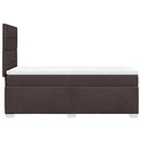 vidaXL sötétbarna szövet rugós ágy matraccal 100 x 200 cm