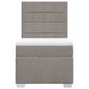 vidaXL tópszínű szövet rugós ágy matraccal 100 x 200 cm