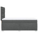 vidaXL sötétszürke szövet rugós ágy matraccal 100 x 200 cm