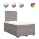 vidaXL tópszínű szövet rugós ágy matraccal 120 x 200 cm