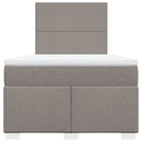 vidaXL tópszínű szövet rugós ágy matraccal 120 x 200 cm