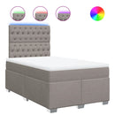 vidaXL tópszínű szövet rugós ágy matraccal 120 x 200 cm