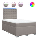 vidaXL tópszínű szövet rugós ágy matraccal 120 x 200 cm