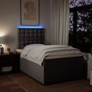 vidaXL tópszínű szövet rugós ágy matraccal 120 x 200 cm