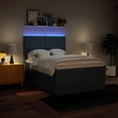 vidaXL kék szövet rugós ágy matraccal 140 x 200 cm