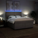 vidaXL tópszínű szövet rugós ágy matraccal 180 x 200 cm