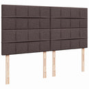 vidaXL sötétbarna szövet rugós ágy matraccal 200 x 200 cm