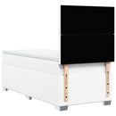 vidaXL fehér műbőr rugós ágy matraccal 80 x 200 cm