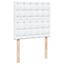 vidaXL fehér műbőr rugós ágy matraccal 80 x 200 cm