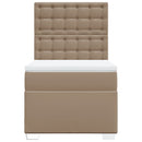vidaXL cappuccino színű műbőr rugós ágy matraccal 80 x 200 cm
