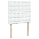 vidaXL fehér műbőr rugós ágy matraccal 90x190 cm
