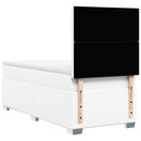 vidaXL fehér műbőr rugós ágy matraccal 100 x 200 cm