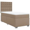 vidaXL cappuccino színű műbőr rugós ágy matraccal 100 x 200 cm