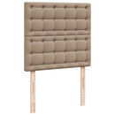 vidaXL cappuccino színű műbőr rugós ágy matraccal 100 x 200 cm